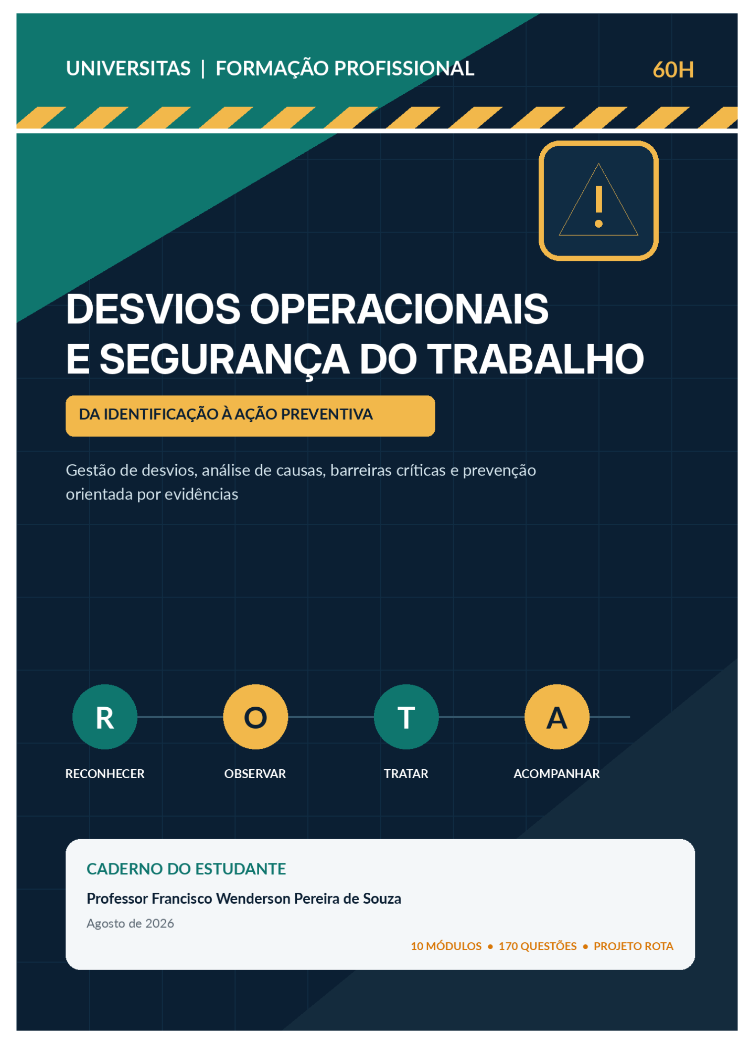 Capa do curso Segurança Industrial para Ambientes de Aprendizagem